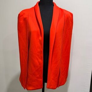 🔵 Vibrant Red Women's Cape Blazer Size S/M